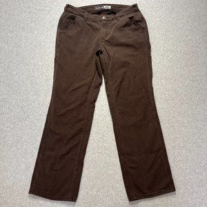 Carhartt Pants Womens 30x28 Short Brown Carpenter Canvas Loose Workwear 6 Short